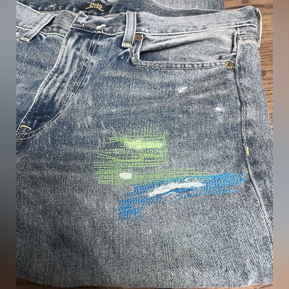 NWT Avery Boyfriend Polo Jeans w/ Lots of Stitching Patches in Pristine Shape!! - Picture 2 of 12